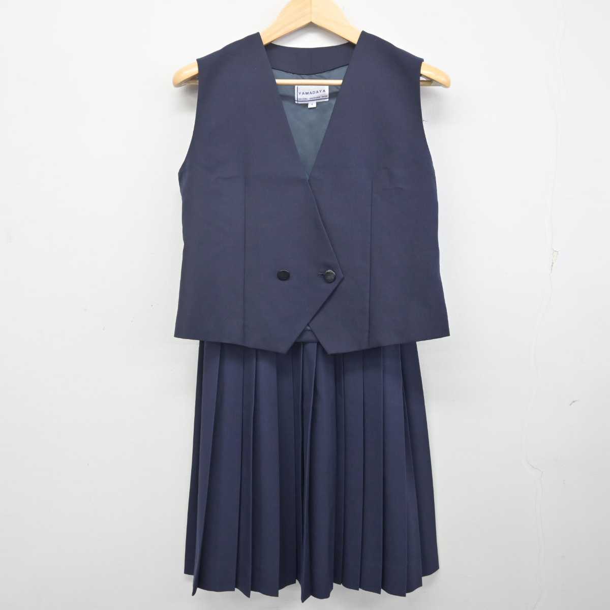 【中古】兵庫県 福崎東中学校 女子制服 2点 (ベスト・スカート) sf071505