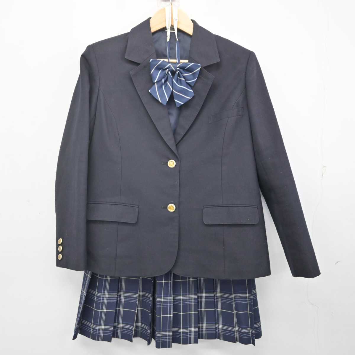 【中古】東京都 広尾高等学校 女子制服 3点 (ブレザー・スカート) sf071514