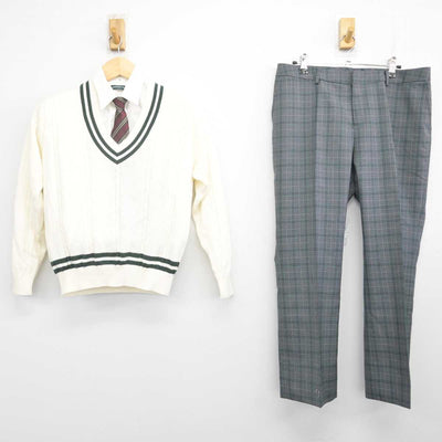 【中古】三重県 セントヨゼフ女子学園高等学校 女子制服 4点 (ニット・シャツ・ズボン) sf071522