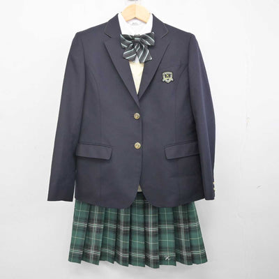 【中古】北海道 上士幌高等学校 女子制服 5点 (ブレザー・ニットベスト・シャツ・スカート) sf071530