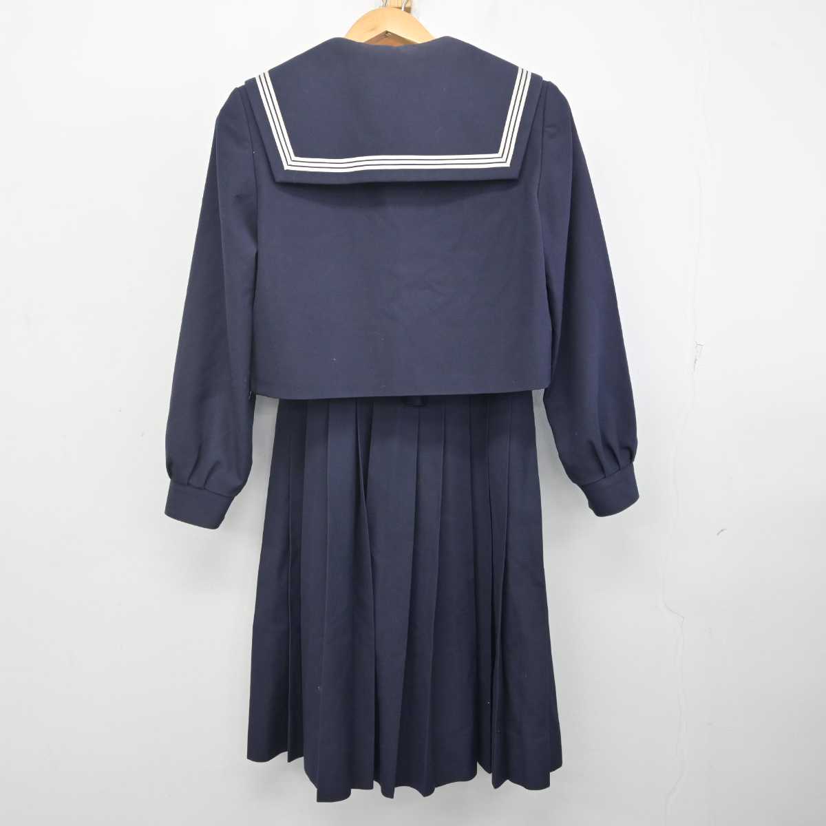 【中古】福岡県 新宮中学校 女子制服 3点 (セーラー服・ジャンパースカート) sf071533