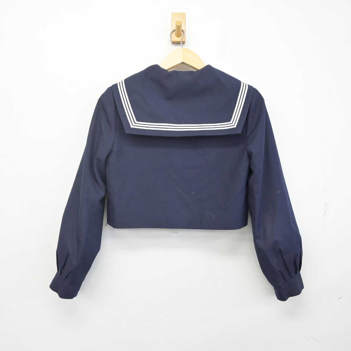 【中古】福岡県 新宮中学校 女子制服 2点 (セーラー服・ジャンパースカート) sf071534