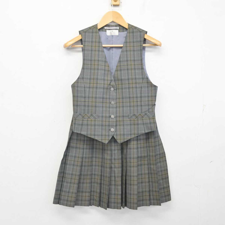 中古】神奈川県 川崎市立商業高等学校 女子制服 2点 (ベスト 中古】神奈川県 川崎市立商業高等学校 女子制服 2点 (ベスト