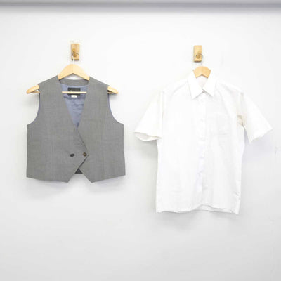 【中古】東京都 羽村第一中学校 女子制服 3点 (ベスト・シャツ・スカート) sf071549