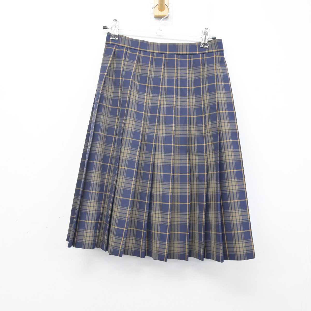 【中古】大分県 平松学園 大分東明高等学校 女子制服 3点 (ニットベスト・ブラウス・スカート) sf071555