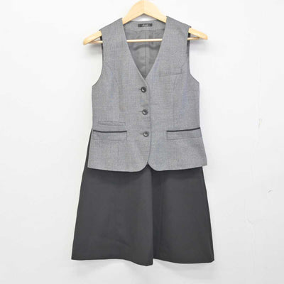 【中古】 事務服 女子制服 2点 (ベスト・スカート) sf071572