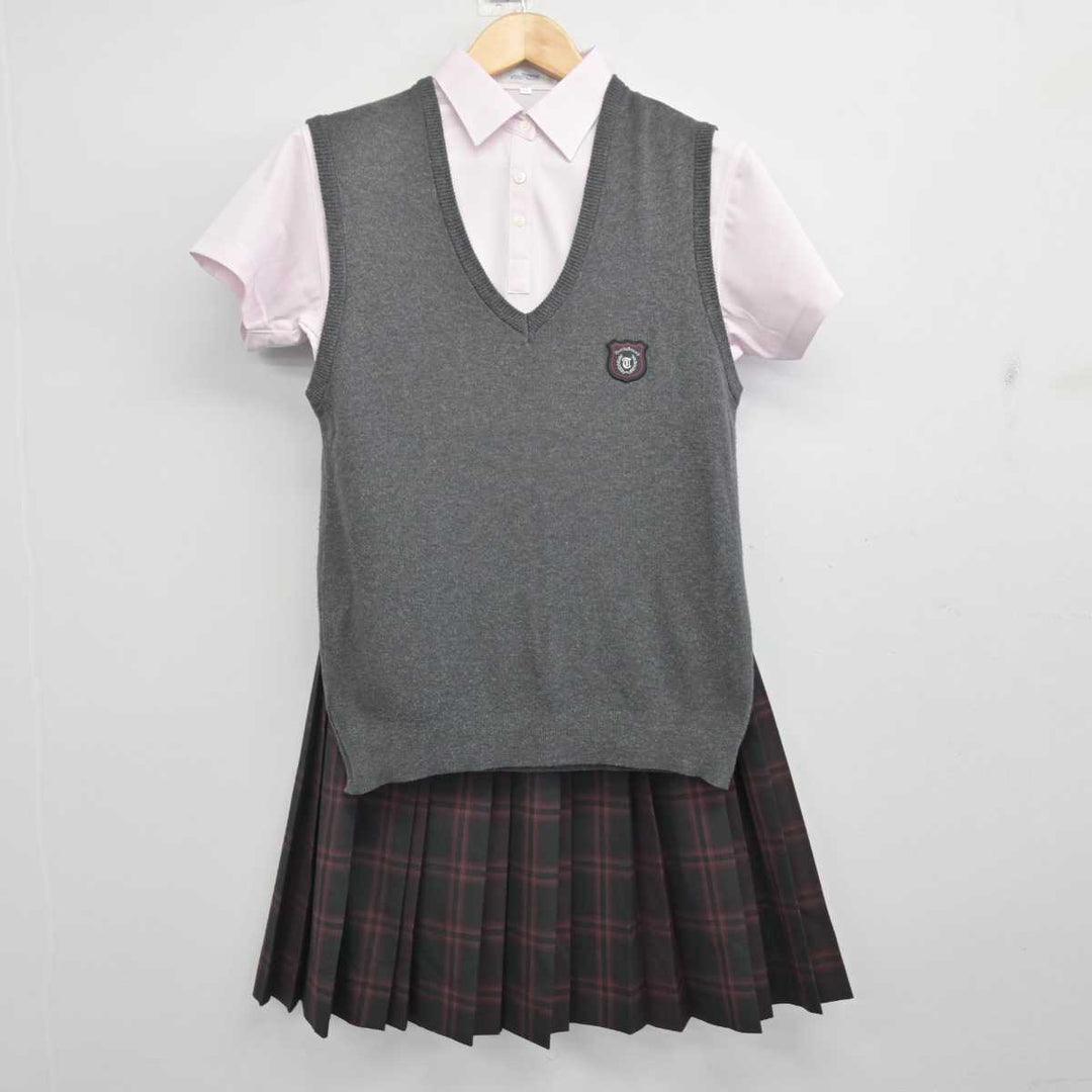 中古】茨城県 取手第二高等学校 女子制服 3点 (ニットベスト 中古】茨城県 取手第二高等学校 女子制服 3点 (ニットベスト