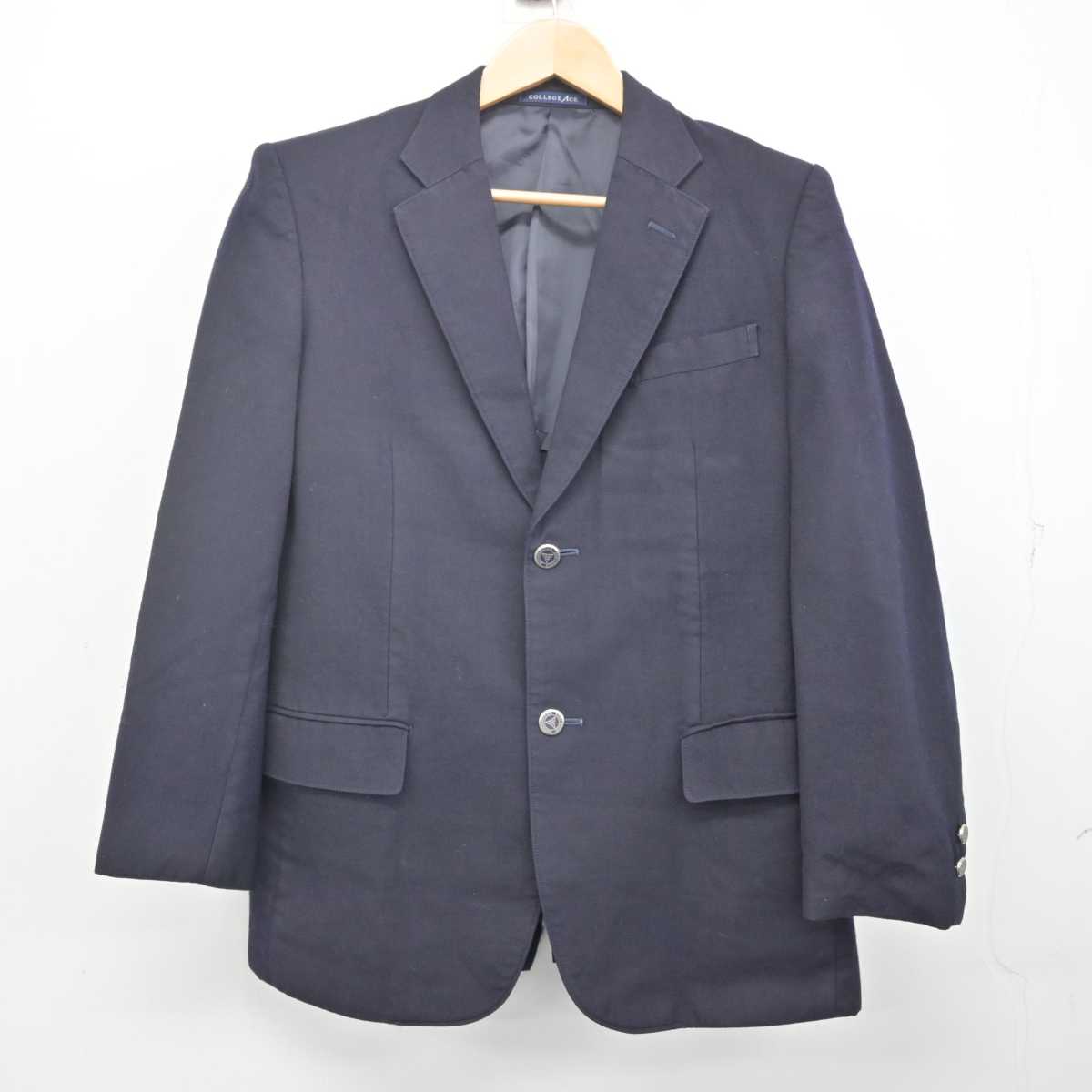 【中古】愛媛県 松山工業高等学校 男子制服 4点 (ブレザー・ニット・ズボン) sf071599