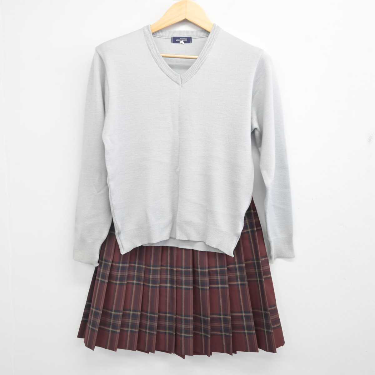 【中古】東京都 帝京高等学校 女子制服 3点 (ニット・スカート) sf071616