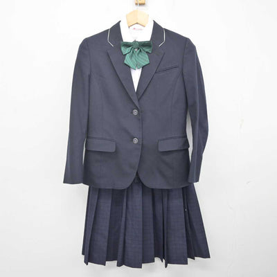 【中古】福岡県 福岡市内中学標準服 女子制服 4点 (ブレザー・シャツ・スカート) sf071629