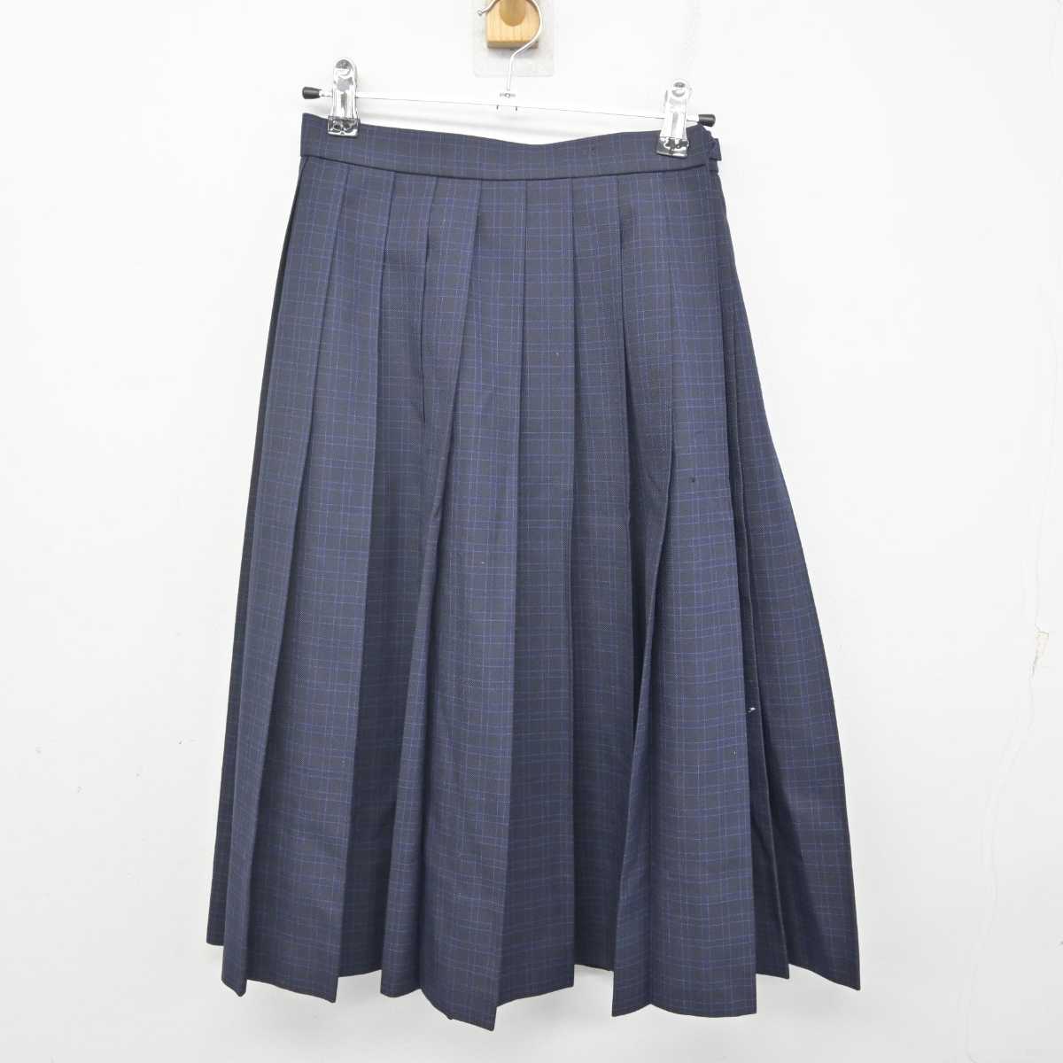 【中古】福岡県 福岡市内中学標準服 女子制服 4点 (ブレザー・シャツ・スカート) sf071629