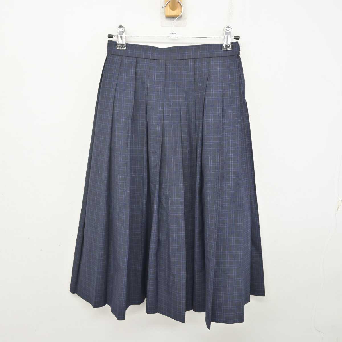 【中古】福岡県 福岡市内中学標準服 女子制服 3点 (ニットベスト・シャツ・スカート) sf071630