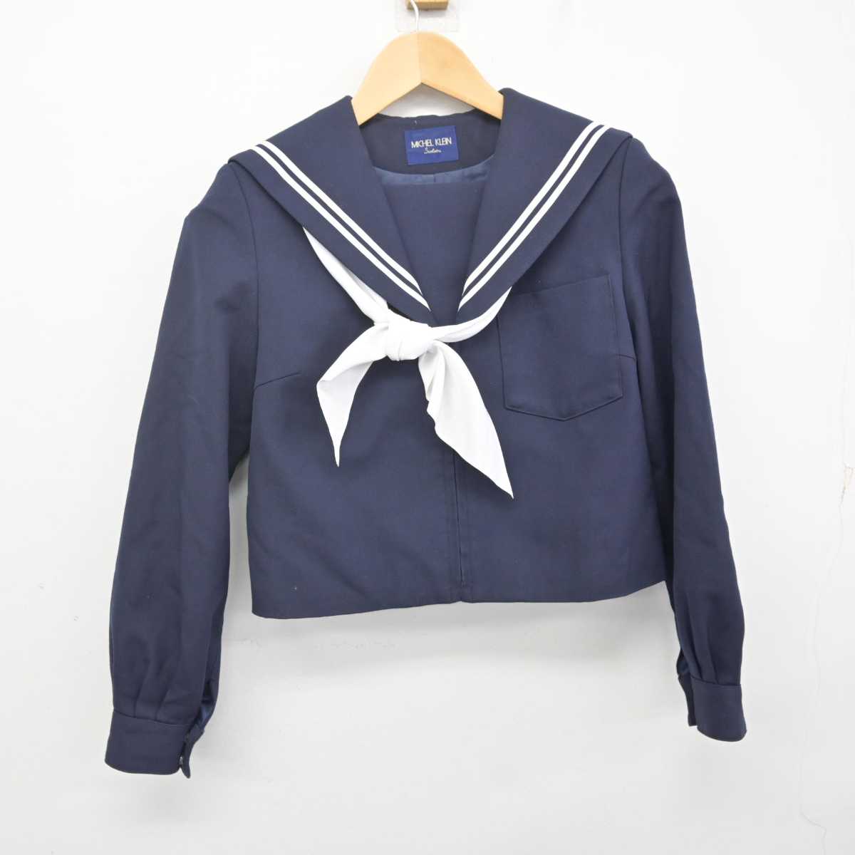 【中古】愛知県 横須賀中学校 女子制服 3点 (セーラー服・スカート) sf071639