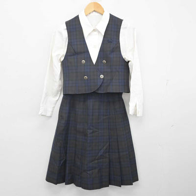 【中古】岐阜県 済美高等学校 女子制服 5点 (ブレザー・ベスト・シャツ・スカート) sf071662