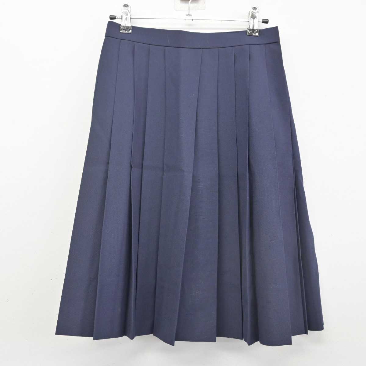 【中古】神奈川県 鵠沼中学校 女子制服 3点 (ベスト・シャツ・スカート) sf071670