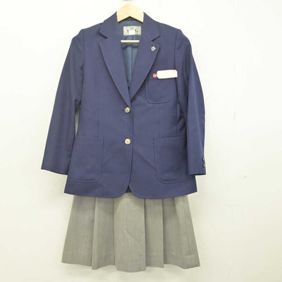 【中古】北海道 函館市立大川中学校 女子制服 4点 (ブレザー・ベスト・スカート) sf071677