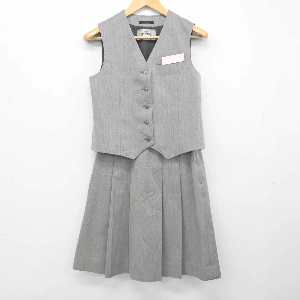 【中古】北海道 函館市立大川中学校 女子制服 4点 (ブレザー・ベスト・スカート) sf071677