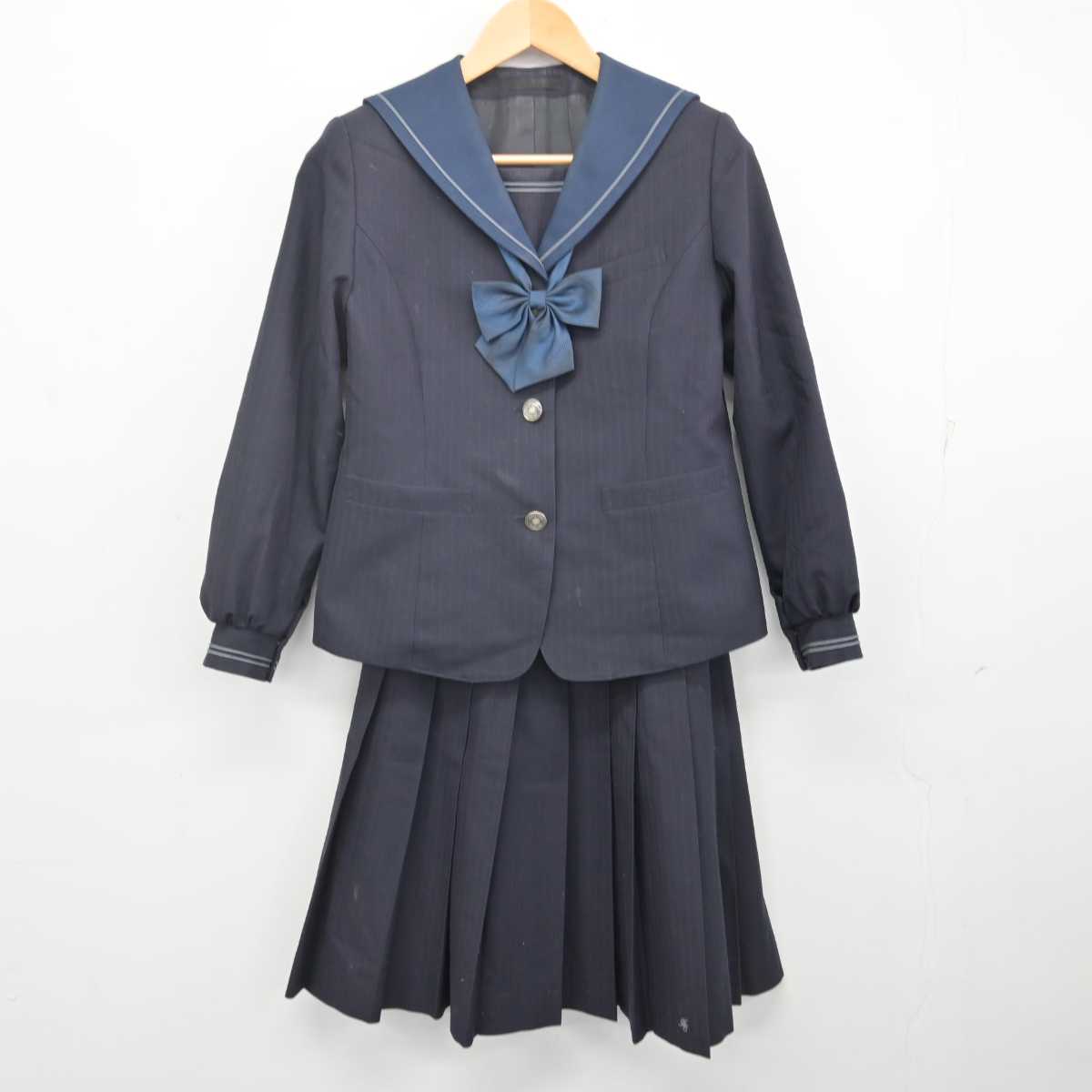 【中古】東京都 晴海総合高等学校 女子制服 3点 (ブレザー・スカート) sf071689