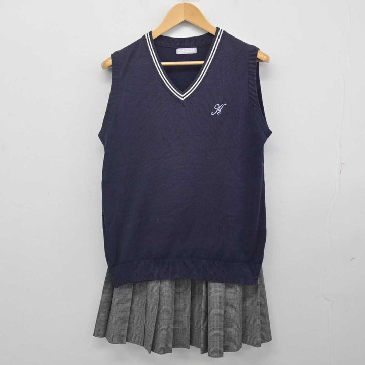 【中古】大阪府 近畿大学附属高等学校 女子制服 2点 (ニットベスト・スカート) sf071713 | 中古制服通販パレイド