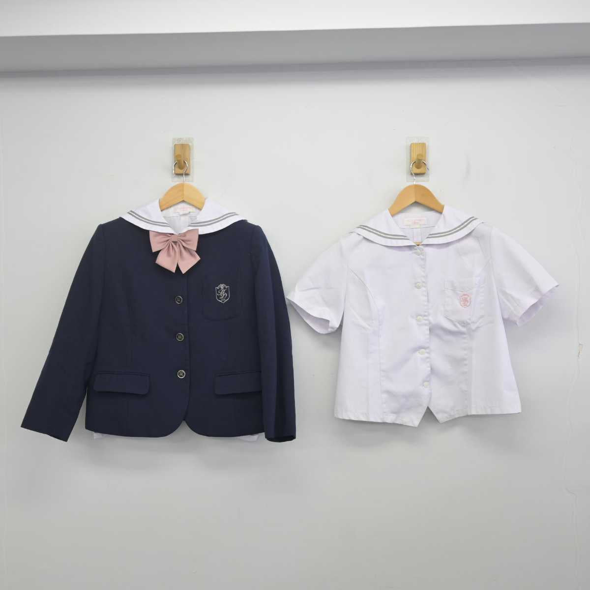 【中古】石川県 宝達中学校 女子制服 4点 (ブレザー・セーラー服) sf071725