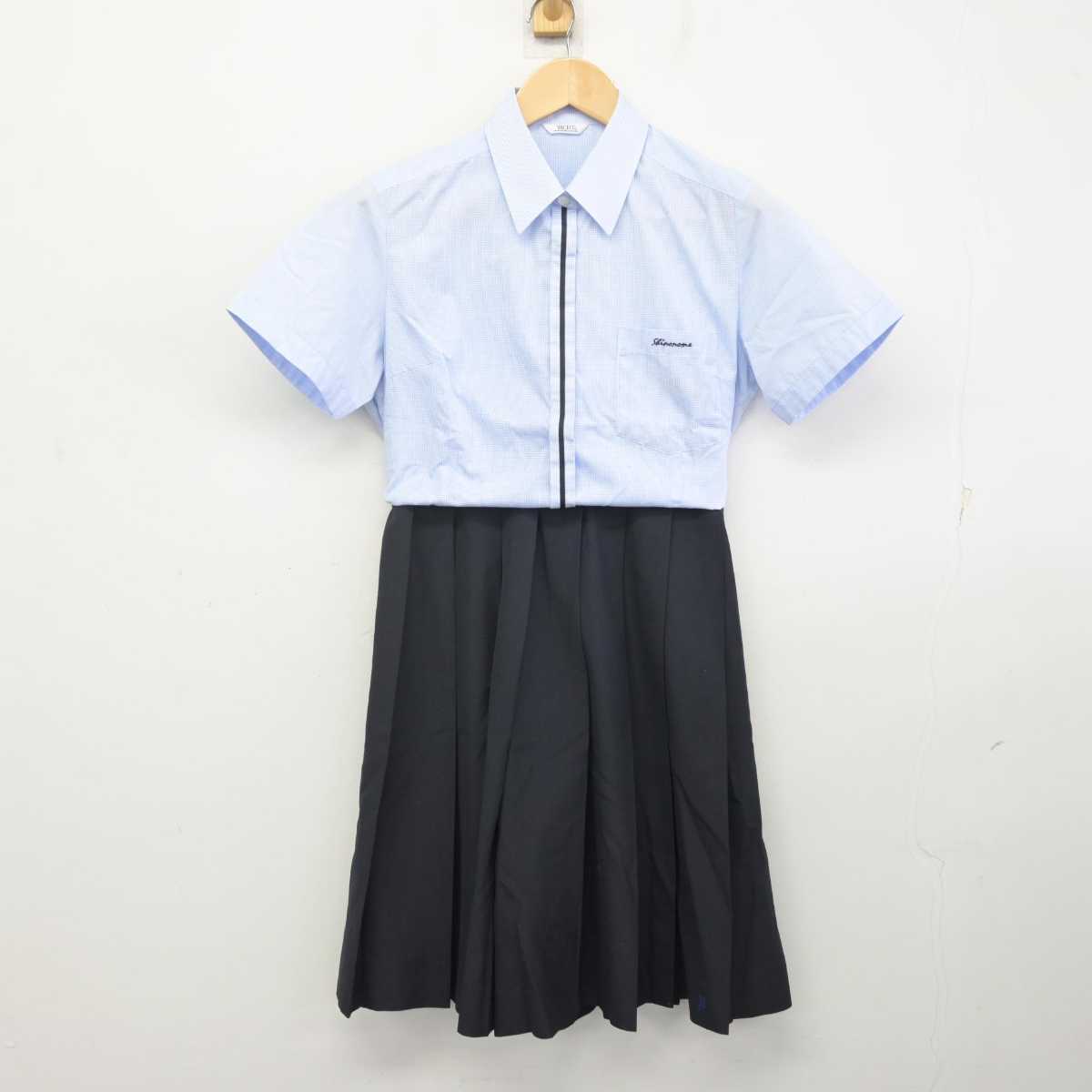 【中古】石川県 七尾東雲高等学校 女子制服 2点 (シャツ・スカート) sf071727