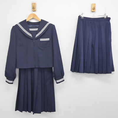 【中古】山口県 川西中学校 女子制服 3点 (セーラー服・スカート・スカート) sf071741