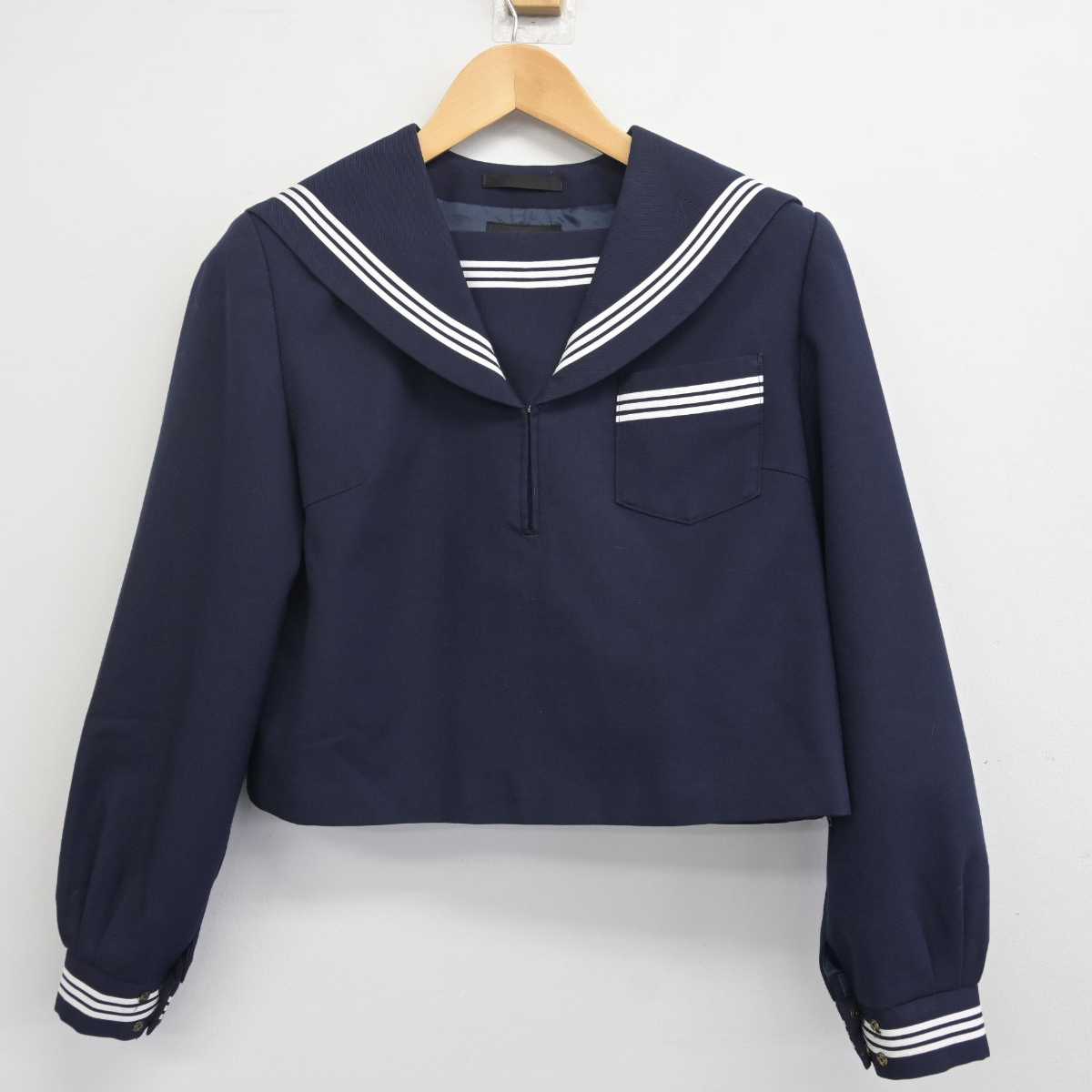 【中古】山口県 川西中学校 女子制服 3点 (セーラー服・スカート・スカート) sf071743