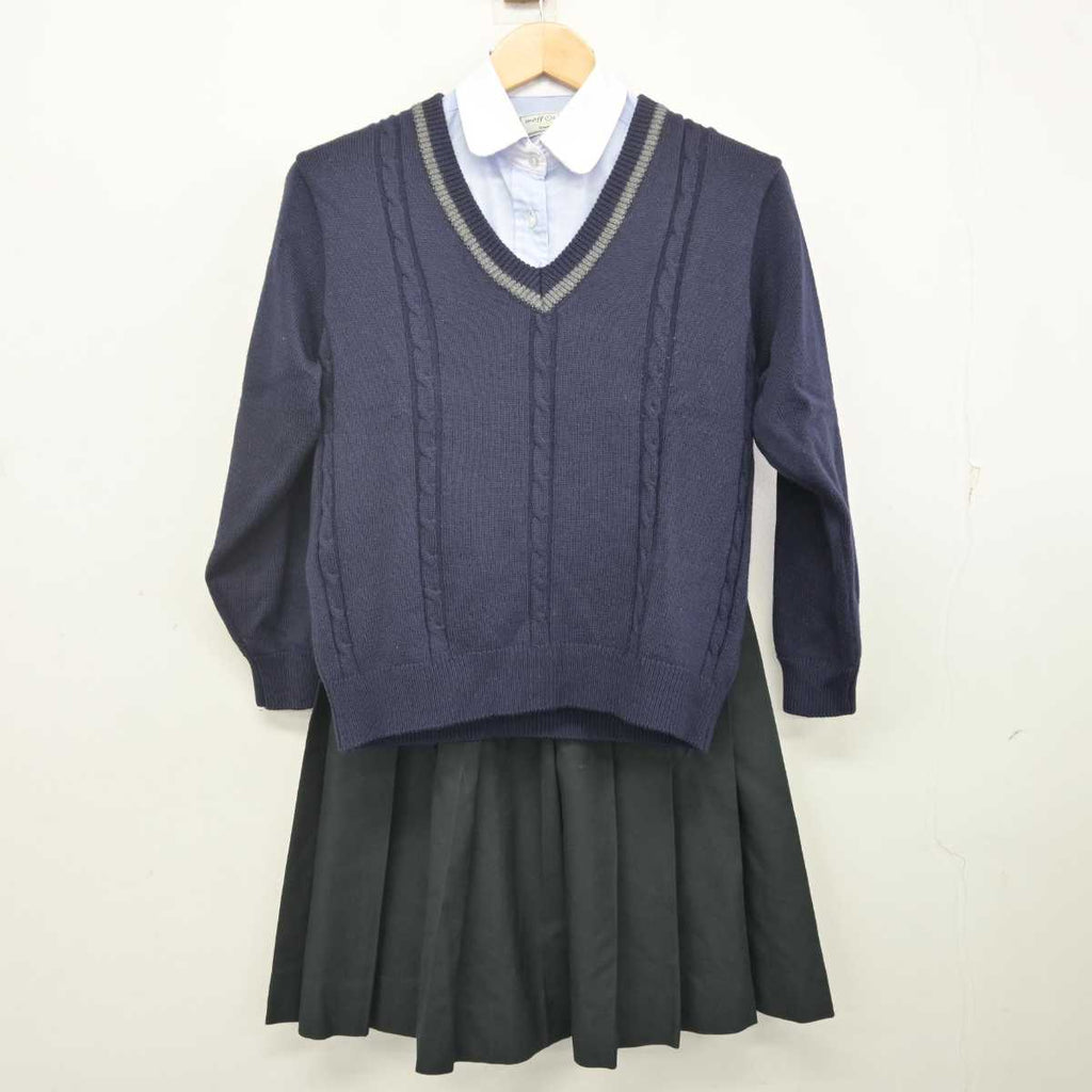 中古】長崎県 佐世保商業高等学校 女子制服 3点 (ニット・シャツ・スカート) sf071751 | 中古制服通販パレイド