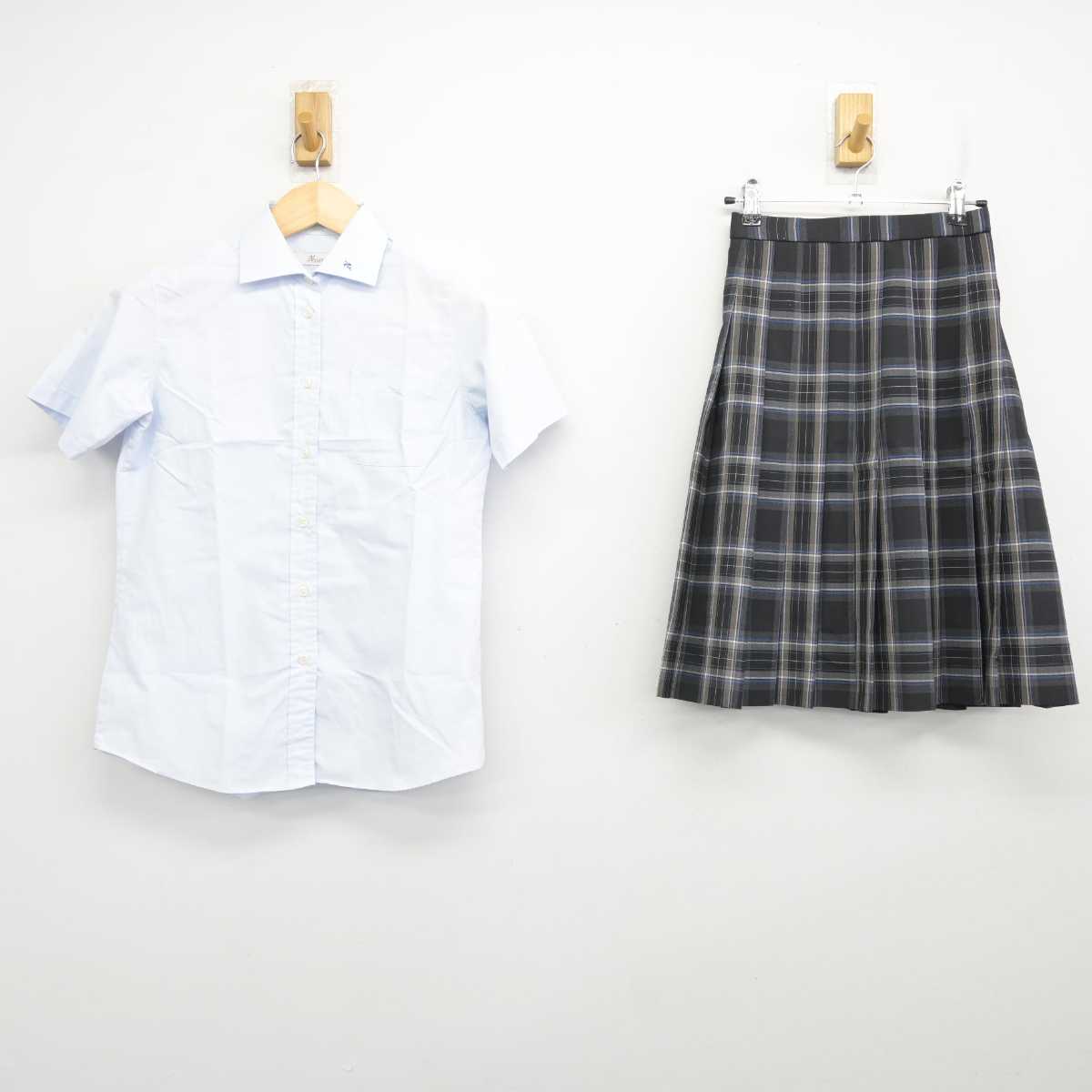 【中古】大阪府 浪速高等学校 女子制服 2点 (シャツ・スカート) sf071762