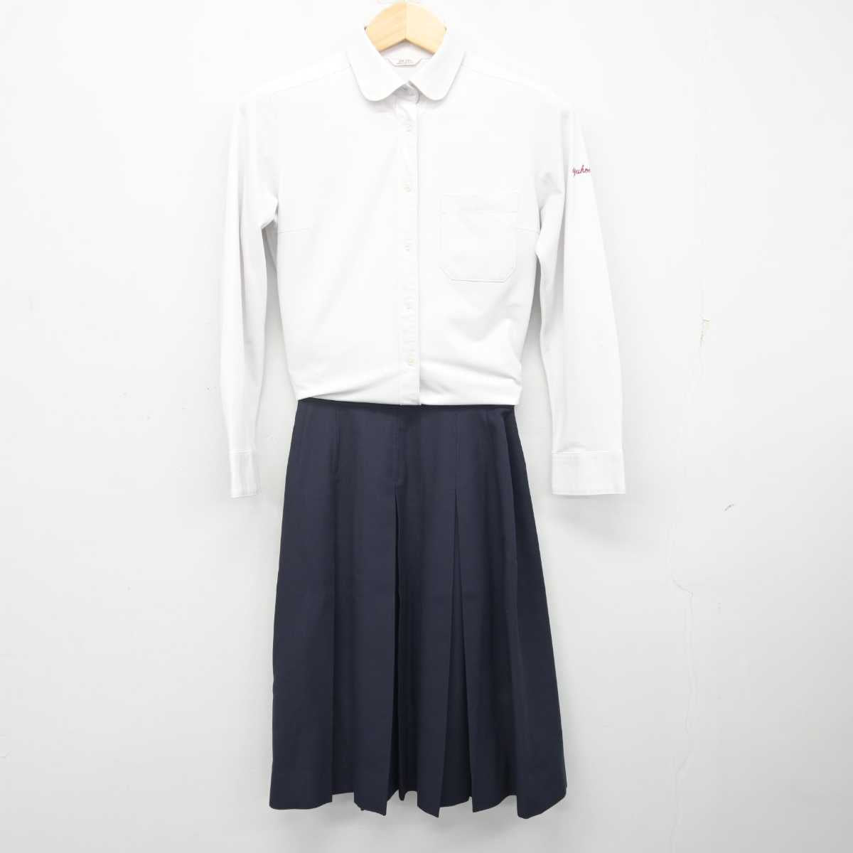 【中古】山口県 熊毛北高等学校 女子制服 2点 (シャツ・スカート) sf071809