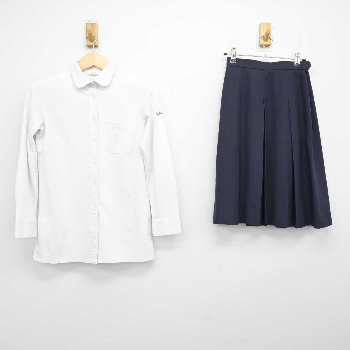 【中古】山口県 熊毛北高等学校 女子制服 2点 (シャツ・スカート) sf071809