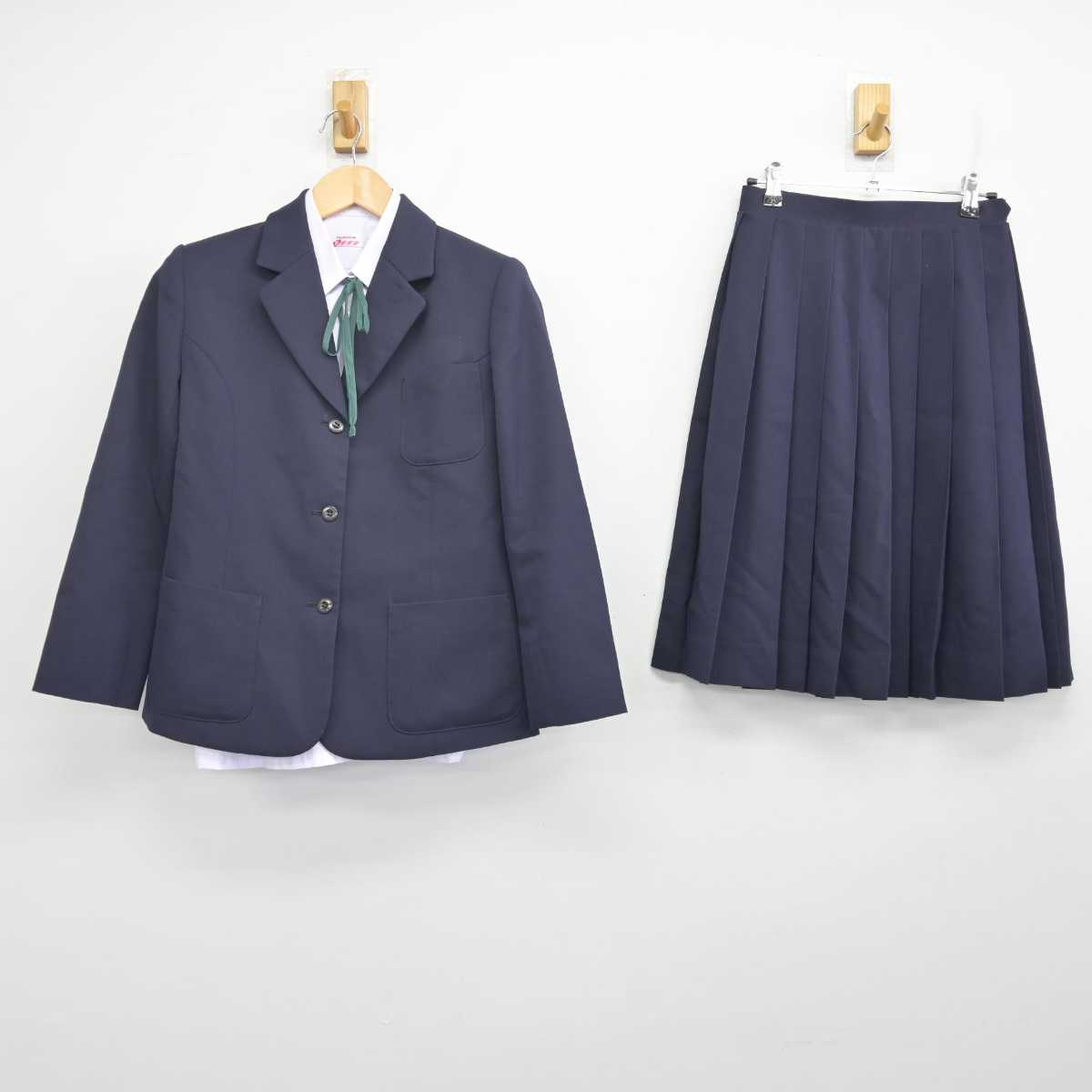 【中古】新潟県 中野小屋中学校 女子制服 5点 (ブレザー・シャツ・スカート) sf071821