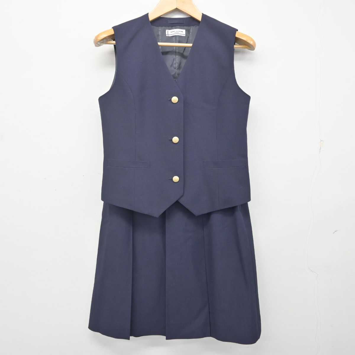 【中古】神奈川県 高浜中学校 女子制服 2点 (ベスト・スカート) sf071844