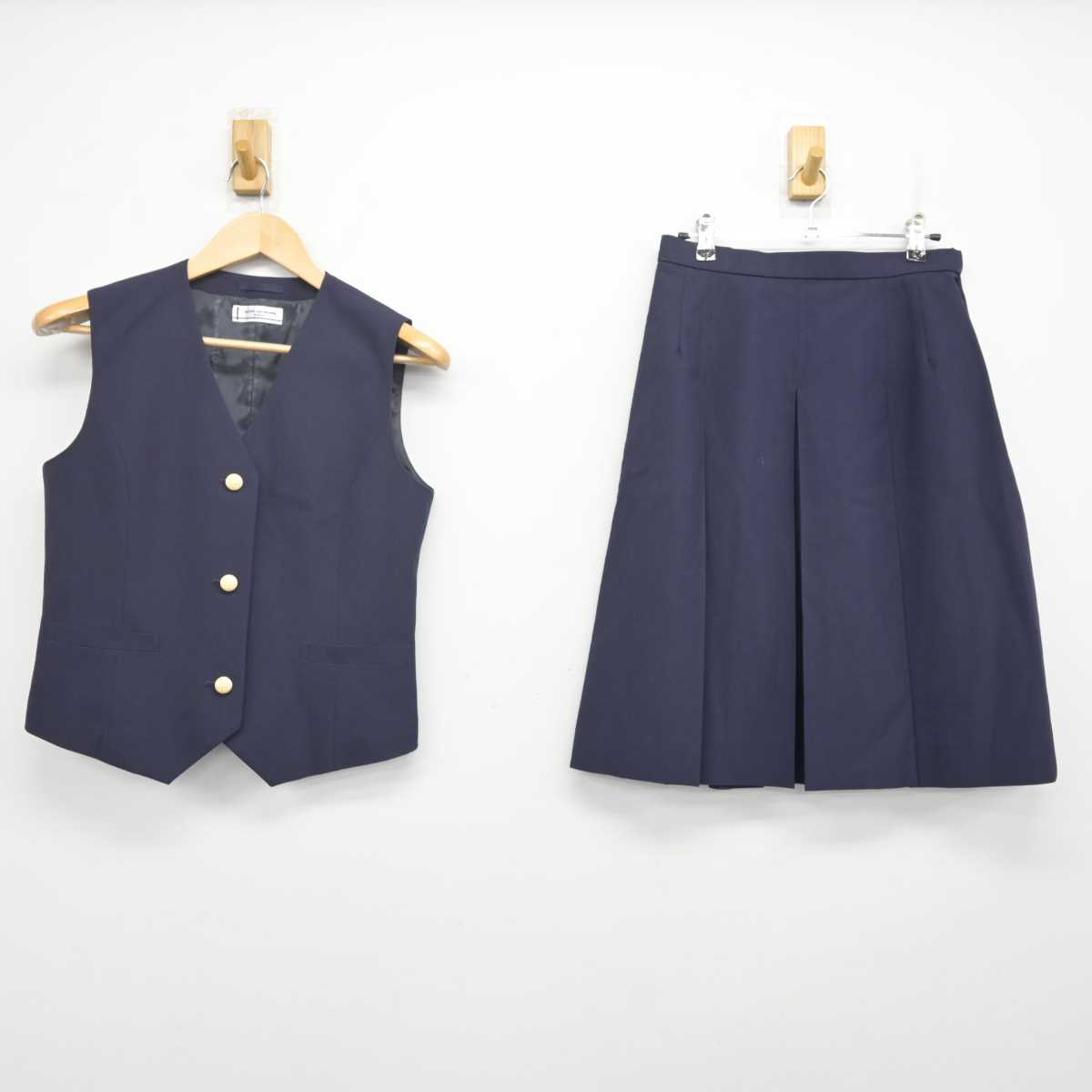 【中古】神奈川県 高浜中学校 女子制服 2点 (ベスト・スカート) sf071844