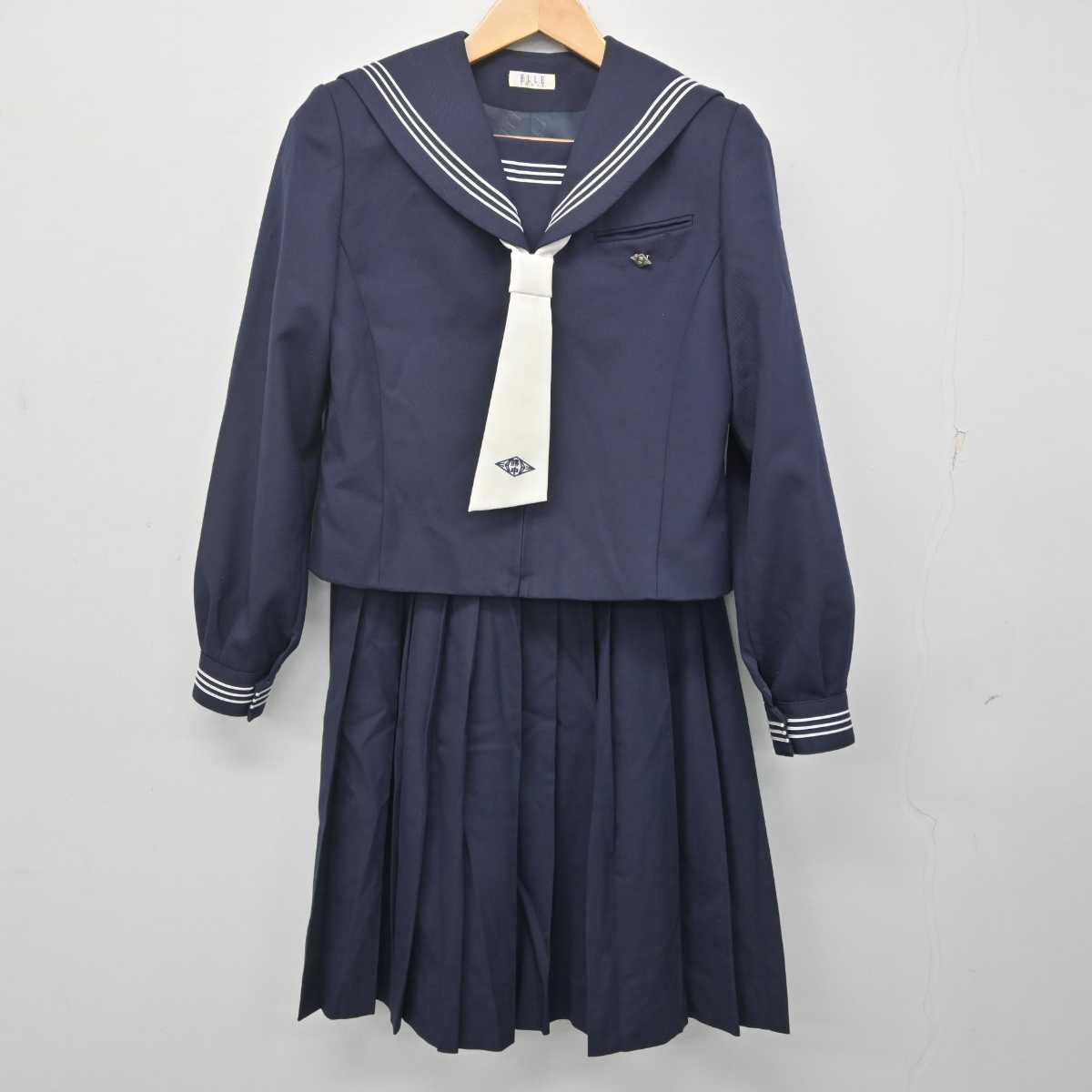 【中古】秋田県 勝平中学校 女子制服 4点 (セーラー服・スカート・スカート) sf071848