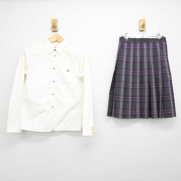 中古】徳島県 鳴門渦潮高等学校 女子制服 2点 (シャツ・スカート