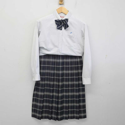 【中古】福岡県 輝翔館中等教育学校 女子制服 4点 (ブレザー・シャツ・スカート) sf071868