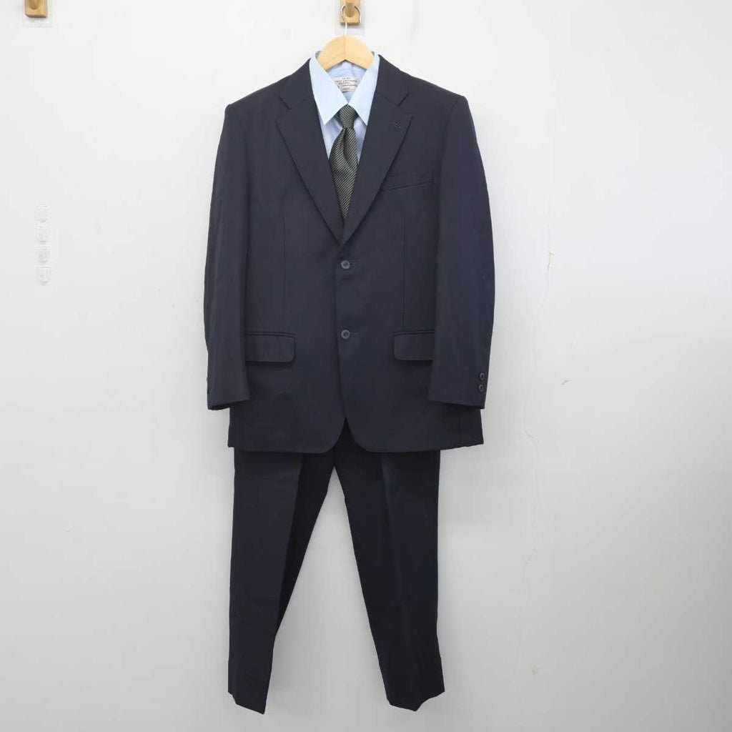 【中古】北海道 旭川龍谷高等学校 男子制服 4点 (ブレザー・シャツ・ズボン) sf071873