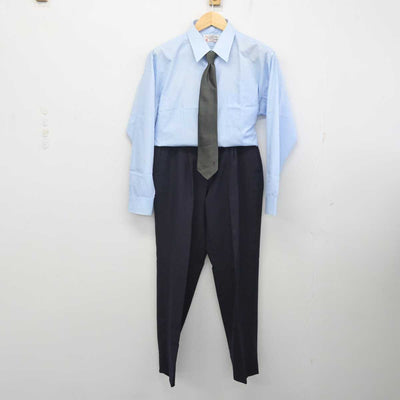 【中古】北海道 旭川龍谷高等学校 男子制服 4点 (ブレザー・シャツ・ズボン) sf071873