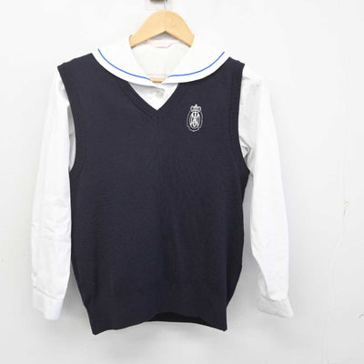 【中古】岐阜県 聖マリア女学院高等学校 女子制服 2点 (ニットベスト・ブラウス) sf071883