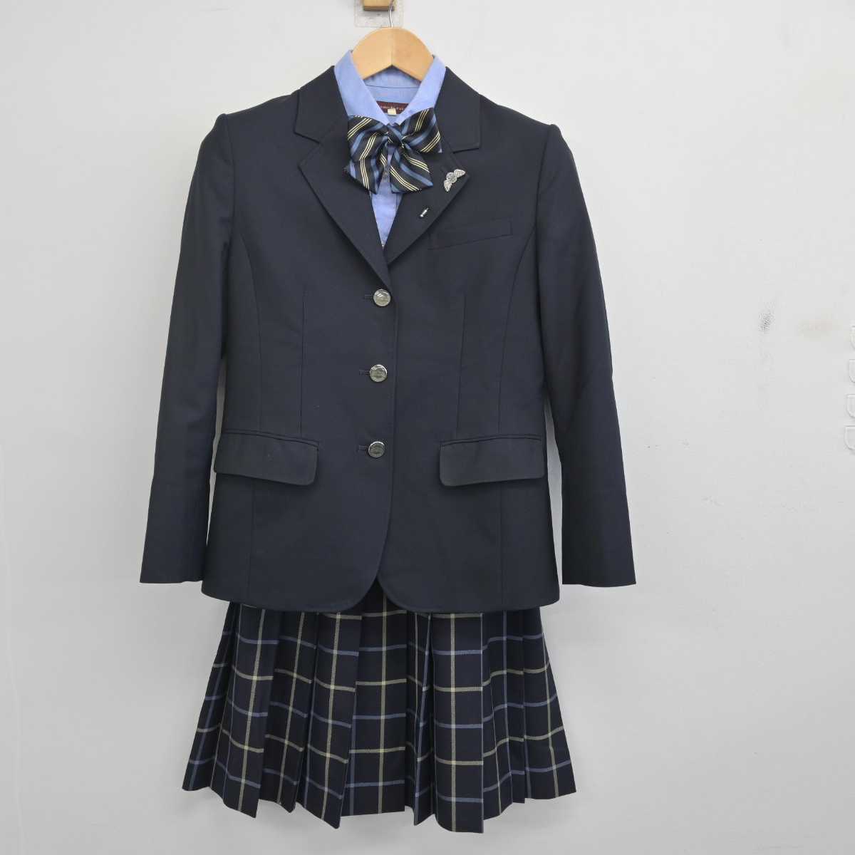 【中古】群馬県 高崎商科大学附属高等学校 女子制服 6点 (ブレザー・シャツ・スカート) sf071891