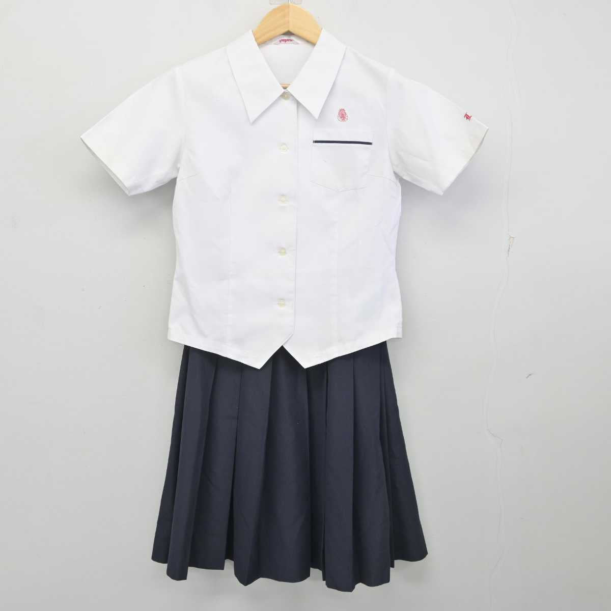 【中古】熊本県 熊本農業高等学校 女子制服 2点 (シャツ・スカート) sf071900