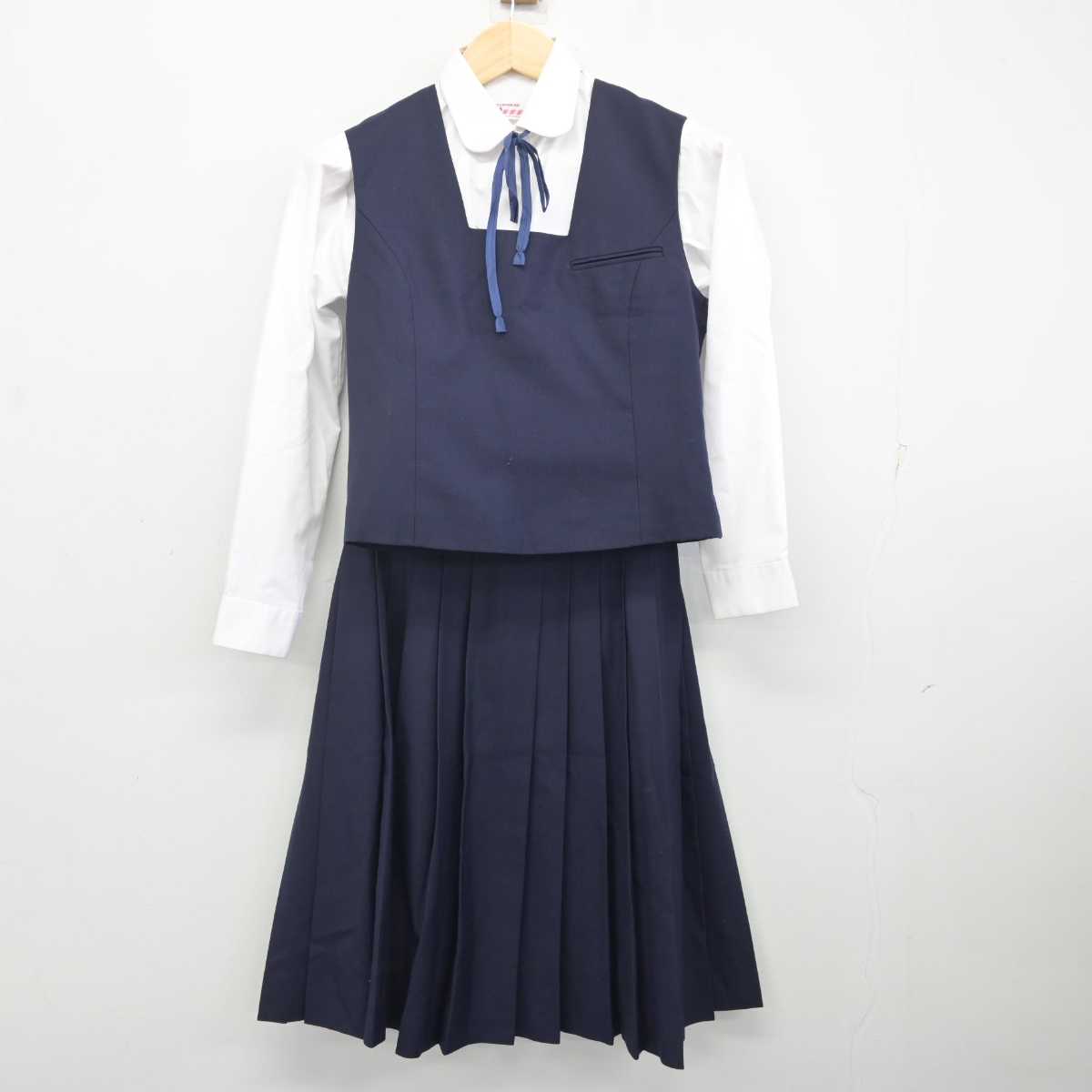 【中古】北海道 琴似中学校 女子制服 5点 (ブレザー・ベスト・シャツ・スカート) sf071905