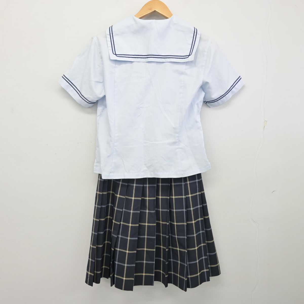 【中古】長野県 上田西高等学校 女子制服 2点 (セーラー服・スカート) sf071916