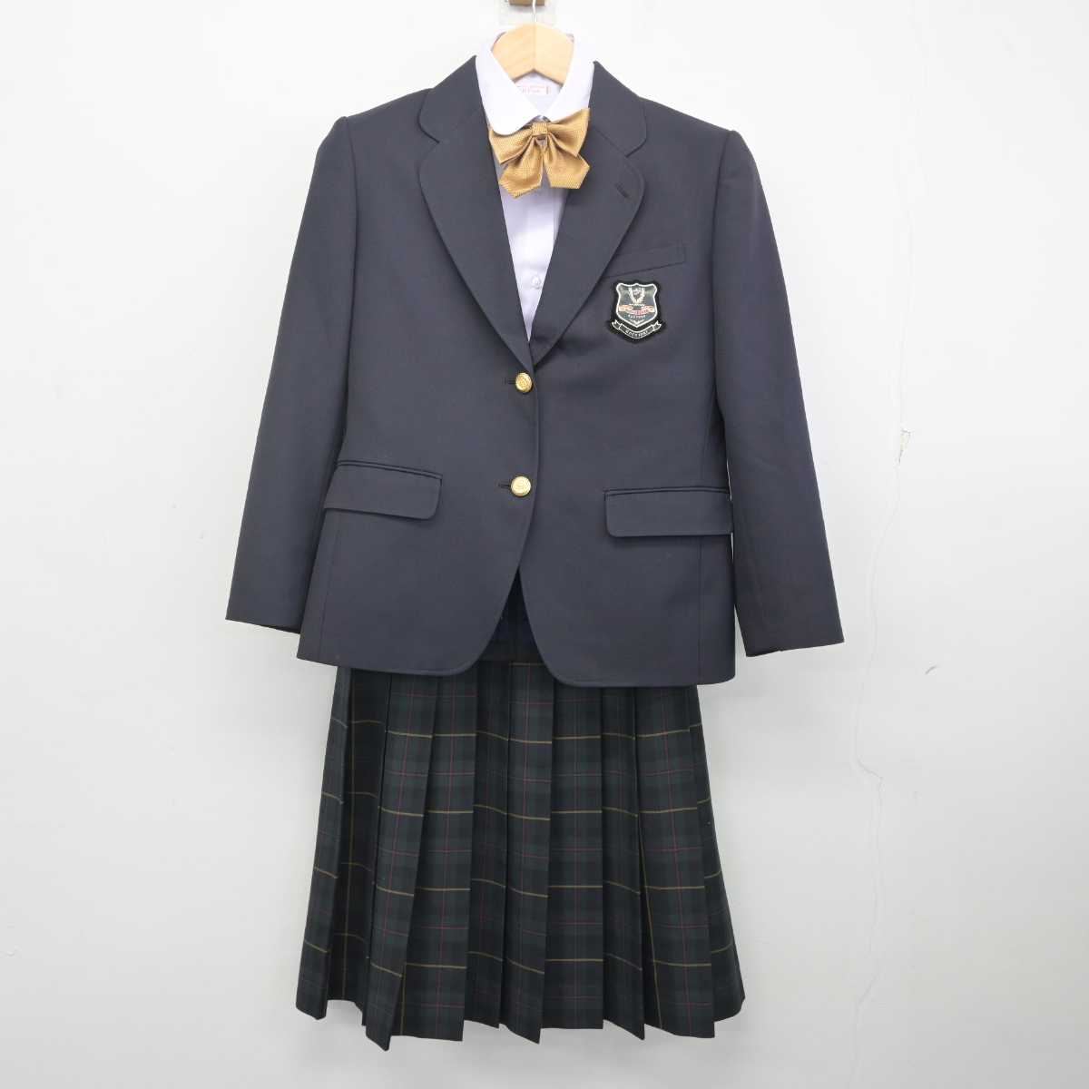 【中古】北海道 星置中学校 女子制服 4点 (ブレザー・シャツ・スカート) sf071923