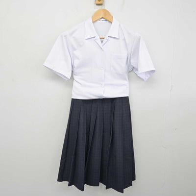 【中古】福岡県 福岡市内中学標準服 女子制服 2点 (シャツ・スカート) sf071948