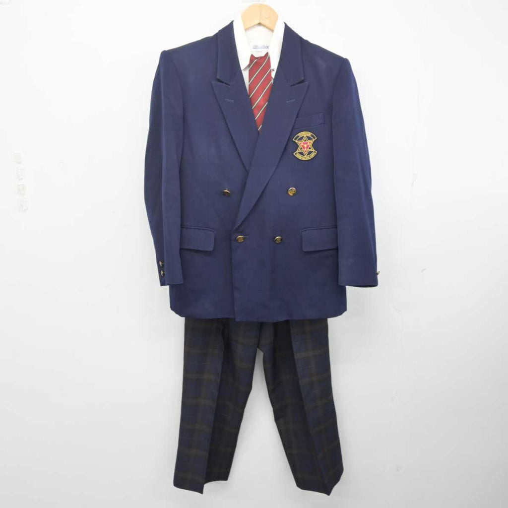 【中古】大分県 鶴崎工業高等学校 男子制服 4点 (ブレザー・シャツ・ズボン) sf071971 | 中古制服通販パレイド