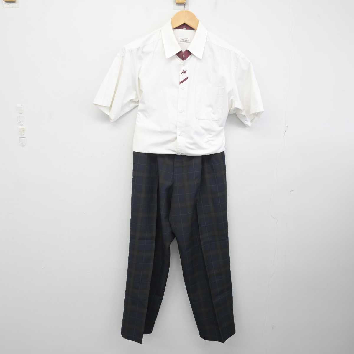 【中古】大分県 鶴崎工業高等学校 男子制服 2点 (シャツ・ズボン) sf071972