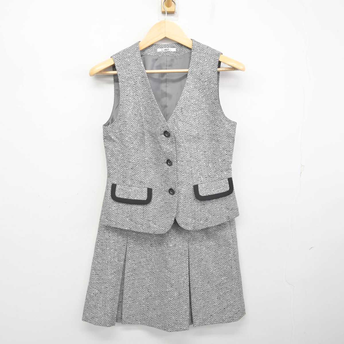 【中古】 事務服 女子制服 2点 (ベスト・スカート) sf071975