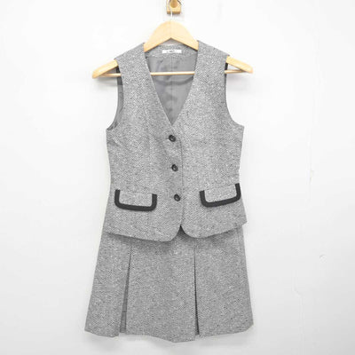 【中古】 事務服 女子制服 2点 (ベスト・スカート) sf071975